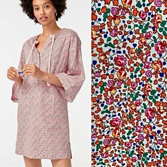 LIBERTY FABRIC x J. CREW V-neck Beach Tunic in Liberty Eloise floral - Picture 12 of 12